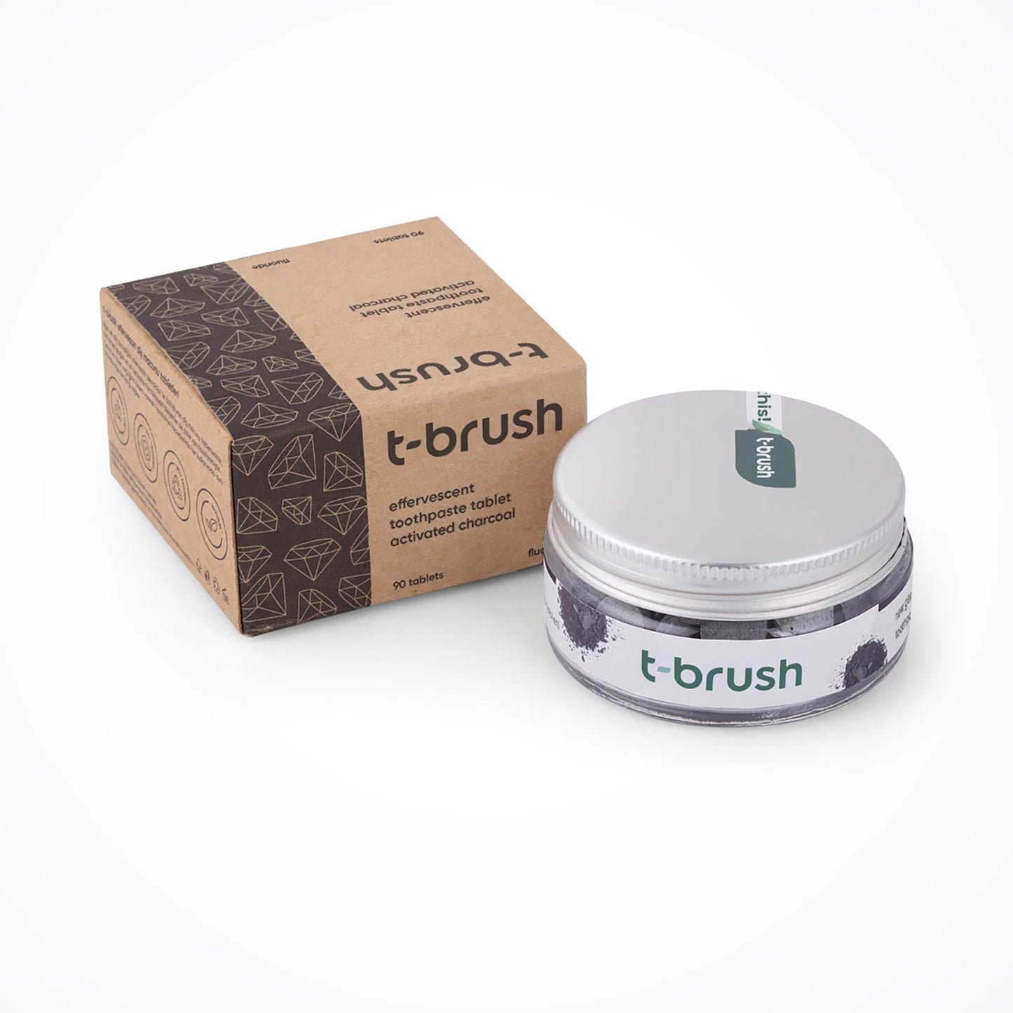 T-Brush Activated Charcoal Toothpaste Tablet - Fluoride - Attily - #boycott #فلسطين #palestine