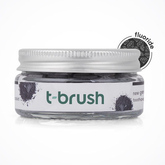 T-Brush Activated Charcoal Toothpaste Tablet - Fluoride - Attily - #boycott #فلسطين #palestine