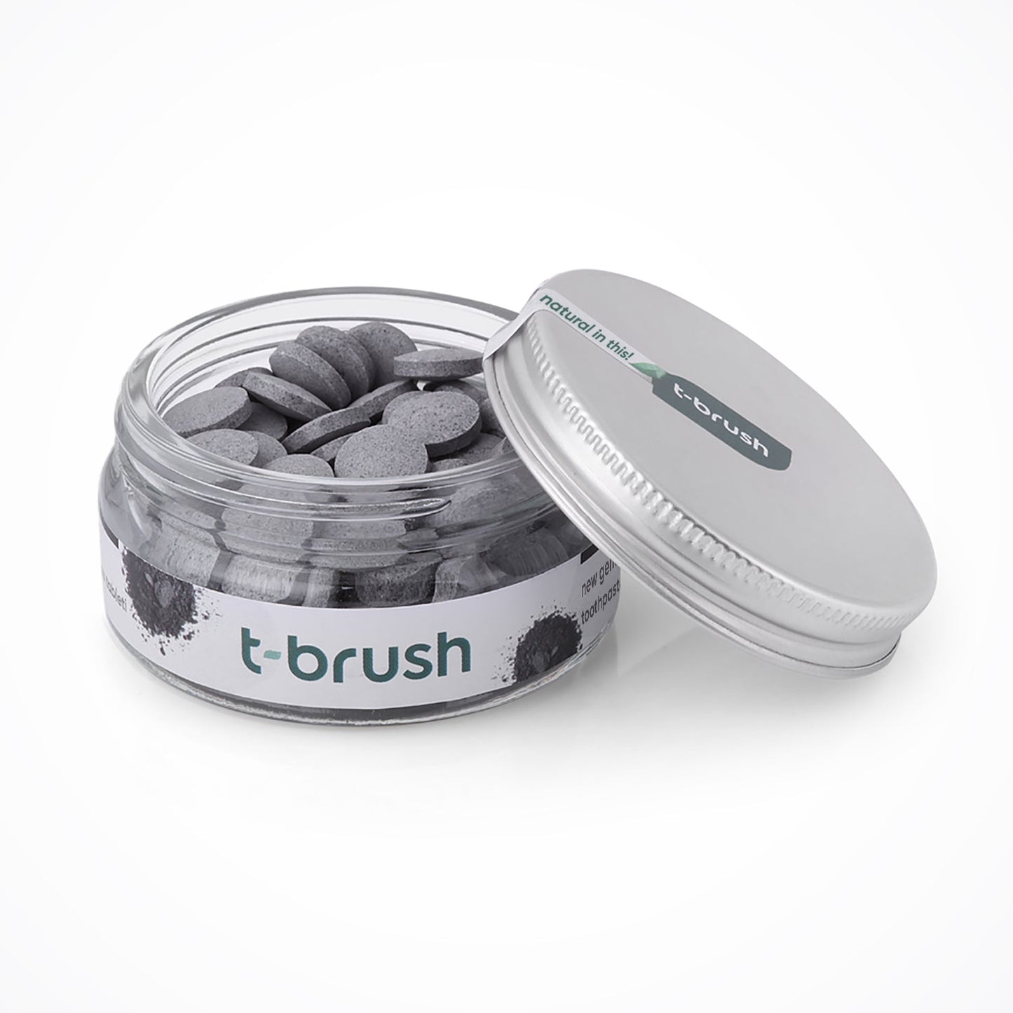 T-Brush Activated Charcoal Toothpaste Tablet - Fluoride - Attily - #boycott #فلسطين #palestine