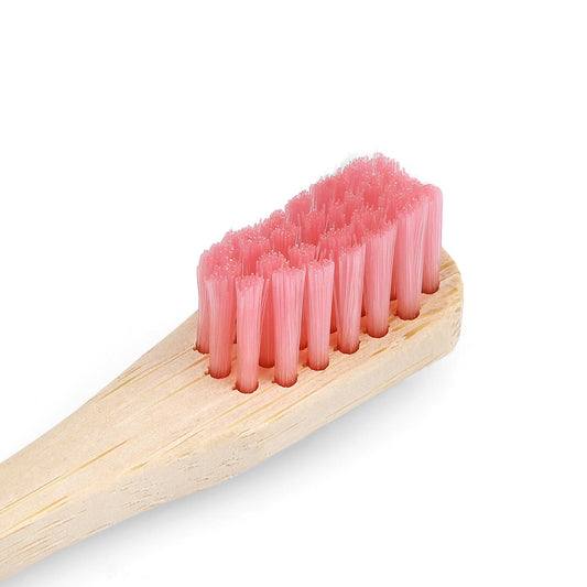 T-Brush Bamboo Kids Toothbrush - Pink - Attily - #boycott #فلسطين #palestine