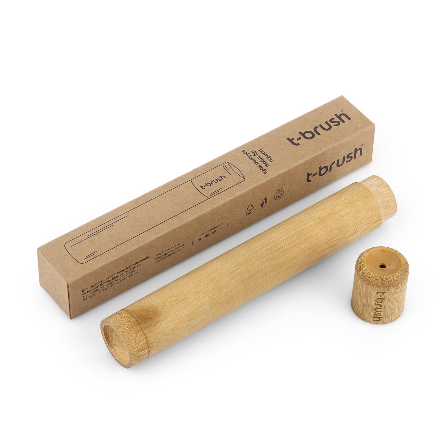 T-Brush Bamboo Toothbrush Storage Container - Attily - #boycott #فلسطين #palestine