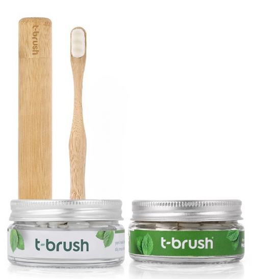 T-BRUSH - Premium Mint Refreshing Oral Care Set (Nano Brush)