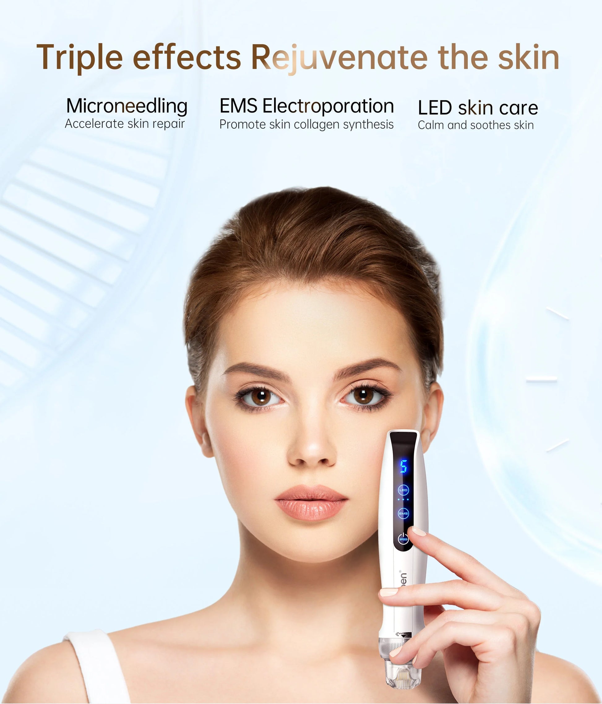 Bio Pen Q2 EMS LED Micro Current Pen - Attily - Bio pen - dr pen - mesotherapy - microneedling 